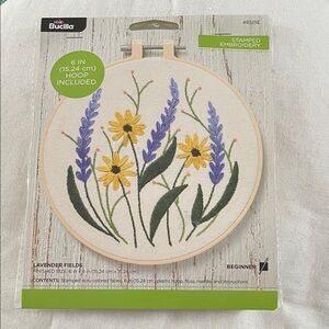 Bacilla Stamped Embroidery Kit - Lavender Fields
